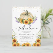 Invitation Citrouille de tournesol Chute en amour Fête des ma (Debout devant)