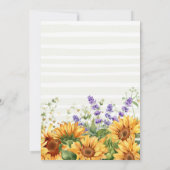 Invitation Citrouille de tournesol Chute en amour Fête des ma (Dos)