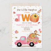 Invitation Citrouille de tournesol d'automne Citrouille d'ann (Devant / Derrière)