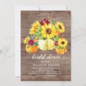 Invitation Citrouille de tournesol d'automne russe (Devant)