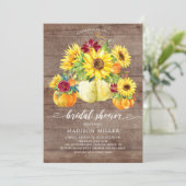 Invitation Citrouille de tournesol d'automne russe (Debout devant)