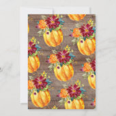 Invitation Citrouille de tournesol d'automne russe (Dos)