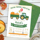 Invitation Citrouille de tracteur Automne Automne Anniversair