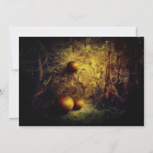 Invitation Citrouille de vacances Patch Halloween fêtes Invit (Dos)