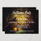 Invitation Citrouille de vacances Patch Halloween fêtes Invit (Devant / Derrière)