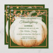 Invitation Citrouille de vacances Thanksgiving Dîner Invitati (Devant / Derrière)
