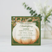 Invitation Citrouille de vacances Thanksgiving Dîner Invitati (Debout devant)