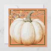 Invitation Citrouille de vacances Thanksgiving Dîner Invitati (Dos)