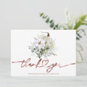 Invitation Citrouille de verdure Merci de Fête des mariées d' (Debout devant)