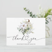 Invitation Citrouille de verdure Merci de Fête des mariées d' (Debout devant)