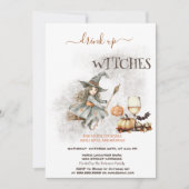 Invitation Citrouille de vin sorcier Casquette Halloween (Devant)