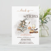 Invitation Citrouille de vin sorcier Casquette Halloween (Debout devant)