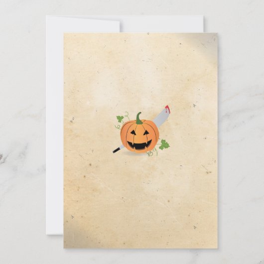 Invitation Citrouille découpant des Webs de cocktail de (Dos)