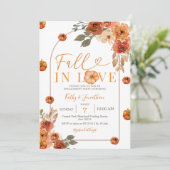 Invitation Citrouille d'engagement de l'Arc Floral Automne (Debout devant)