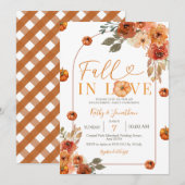Invitation Citrouille d'engagement de l'Arc Floral Automne (Devant / Derrière)