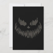 Invitation citrouille déplaisant anniversaire d'halloween (Dos)