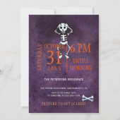 Invitation Citrouille déplaisant Halloween tendance (Dos)