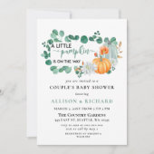 Invitation Citrouille d'Eucalyptus Baby shower de l'automne n (Devant)