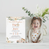 Invitation Citrouille Deuxième Anniversaire Notre Petit Citro (Debout devant)