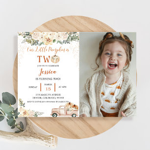 Invitation Citrouille Deuxième Anniversaire Notre Petit Citro