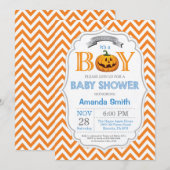 Invitation Citrouille d'Halloween (Devant / Derrière)