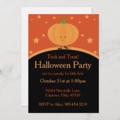Invitation Citrouille d'Halloween (Devant / Derrière)