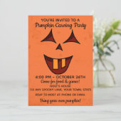 Invitation Citrouille d'Halloween (Debout devant)