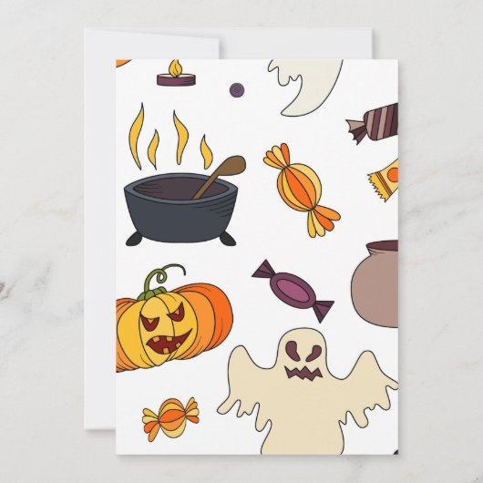 Invitation Citrouille d'Halloween (Dos)