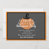 Invitation Citrouille d'Halloween adulte Orange Grey Party (Devant)