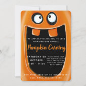 Invitation Citrouille d'Halloween Jack O Lantern fête de déco (Devant)