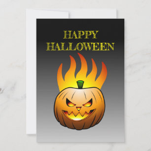Invitation Citrouille d'Halloween Jack-o-lanterne