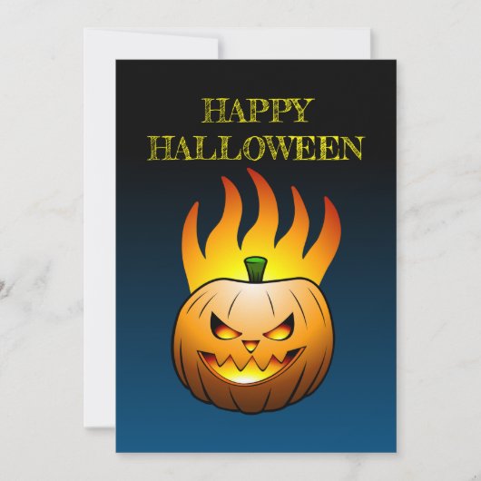 Invitation Citrouille d'Halloween Jack-o-lanterne (Devant)