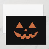 Invitation Citrouille d'Halloween Jack O'Géant (Devant / Derrière)