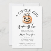 Invitation Citrouille d'Halloween Little Boo Baby shower (Devant)