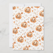 Invitation Citrouille d'Halloween Little Boo Baby shower (Dos)