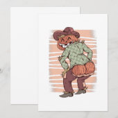 Invitation citrouille d'Halloween twerking épouvantail twerk  (Devant / Derrière)