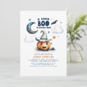 Invitation Citrouille d'Halloween Un Petit Baby shower Boo Bo (Debout devant)