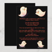 Invitation Citrouille d'Haloween (Devant / Derrière)