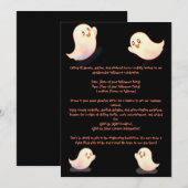 Invitation Citrouille d'Haloween (Devant / Derrière)
