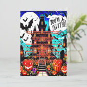 Invitation Citrouille d'Haloween (Debout devant)