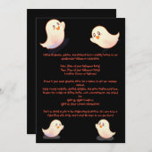 Invitation Citrouille d'Haloween (Devant / Derrière)