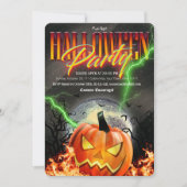 Invitation Citrouille discoïaque d'Halloween Jack O Lantern e (Devant)
