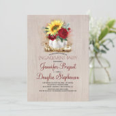 Invitation Citrouille d'or Floral Rustic Fall (Debout devant)