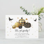 Invitation Citrouille d'or obtenons la fête Éffrayante d'Hall (Debout devant)