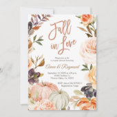 Invitation Citrouille Douche Couple Chute En Amour Fête des m (Devant)