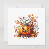 Invitation citrouille drôle d'automne Halloween (Dos)