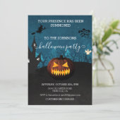Invitation Citrouille du budget du parti Halloween (Debout devant)