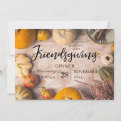 Invitation Citrouille du dîner de fête de l'Action de grâces (Devant)