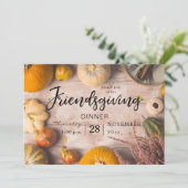 Invitation Citrouille du dîner de fête de l'Action de grâces (Debout devant)