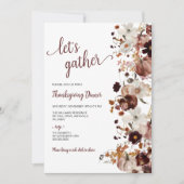 Invitation Citrouille du dîner de Thanksgiving (Devant)